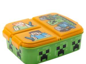 Boîte à lunch Minecraft avec 3 compartiments