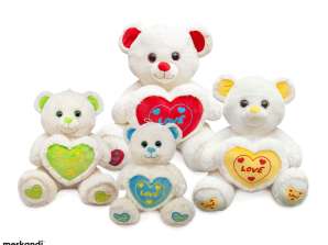 Ours avec coeur LOVE coloré 4 figurine en peluche 58 cm