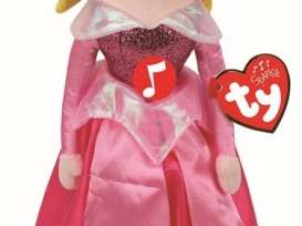 Plüss figura Disney Csipkerózsika Aurora hercegnő hanggal 40 cm