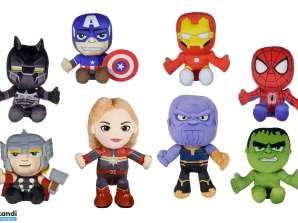 Marvel Avengers 8 Brinquedo de pelúcia sortido 24 30 cm