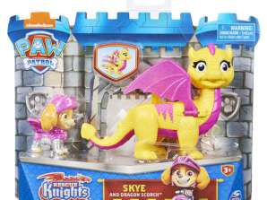 Spin Master 41467 Paw Patrol Rescue Knights Hero Skye and Dragon Scorch Figures
