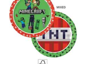 Minecraft 8 Talerz papierowy 23 cm