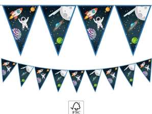 Raketové vesmírne trojuholníkové vlajkové transparenty