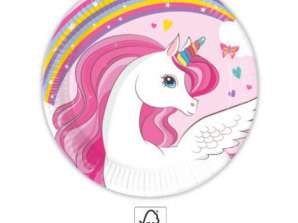 Unicornio 8 Plato de Papel 20 cm