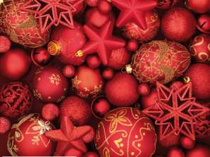 20 servietter 33 x 33 cm Bolas Rojas de Navidad jul