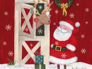 20 Servietten / Napins 33 x 33 cm   Julemand og Rensdyr   Christmas