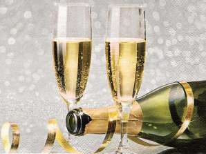 20 guardanapos 33 x 33 cm Flautas de Champagne Natal