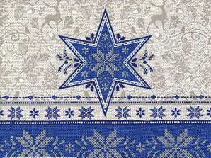 20 servetter 24 x 24 cm Hivernale blå jul