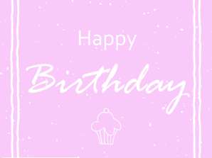 20 Servietten / Napins 33 x 33 cm   Happy Birthday Muffin rosé   Everyday