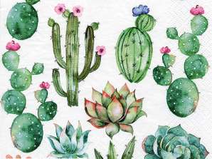 20 Servietten / Napins 33 x 33 cm   Cactus & Succulents   Everyday