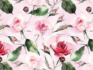 20 servetėlių 33 x 33 cm Miltelinės rožės skaistalai rožinis kasdien