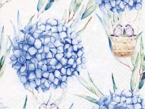 20 lautasliinaa 33 x 33 cm Hortensia Ilmapallot sininen Joka päivä
