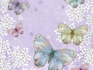 20 servietter 33 x 33 cm Bellissima Farfalla lilla Hver dag