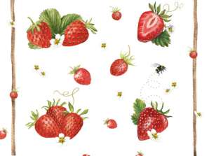 20 napkins 33 x 33 cm Strawberry & Bumblebee Everyday