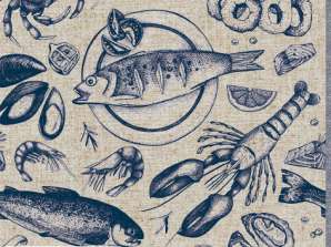 20 serviettes de table 33 x 33 cm Delicious Seafood Everyday