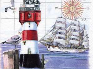20 napkins 33 x 33 cm Lighthouse & Compass Everyday