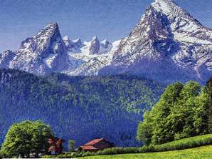 20 obrúskov / napinov 33 x 33 cm Krajina v Alpách každý deň