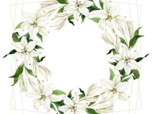 20 Servietten / Napins 33 x 33 cm   Madonna Lily Wreath   Everyday