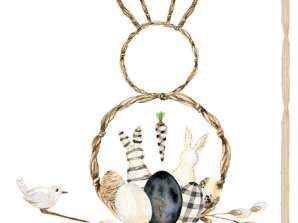 20 Servietten / Napins 33 x 33 cm   Natural Easter Bunny   Spring 2024