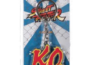 Street Fighter KO Metal Keychain