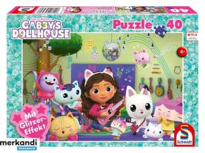 Gábiny domeček pro panenky Mňau Party Fun 40dílné puzzle