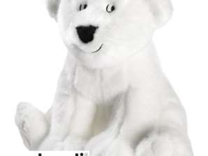 Figurina de pluș Lars Little Polar Bear așezată 25 cm