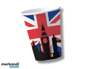 ENGLAND UNION JACK 10 Paper Cups 200 ml