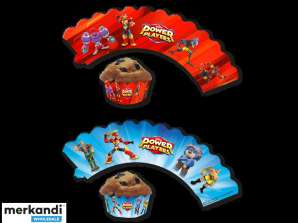 POWER PLAYERS 12 Deko Banderolen für Muffins und Cupcakes