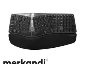 Ergonomic Wireless Keyboard Delux GM901D BT 2.4G Black