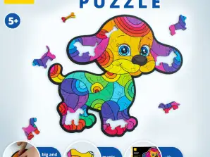 Houten puzzel met creatieve details. PUPPY. 49 grote stuks 25*23 cm