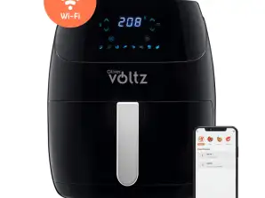 WiFi фритюрниця Oliver Voltz OV51980Q, Wi-Fi, 1500 Вт, 5 літрів, 8 програм, гаряче повітря, таймер, чорний