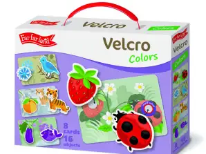 VELCRO Farben. Erstes pädagogisches Brettspiel 1+. Dünner, strapazierfähiger Kunststoff und Klettverschlüsse