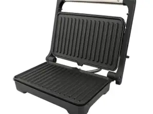 Grill Pan Rosberg R51442I, 1500W, 180° Opening, Non-stick, Drip Tray, Stainless Steel/Black