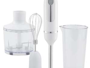 Mixeur, hachoir et mixeur 3en1 Oliver Voltz OV51112KSC, 800W, 700ml, Accessoire en acier, 2 vitesses, Blanc