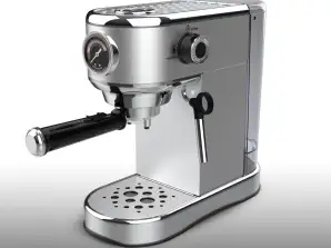 Espressomachine Oliver Voltz OV51171G, 1450W, 15 bar, 1L, Kopjesverwarming, Automatische uitschakeling, Roestvrij staal