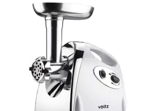Meat Grinder with Tomato Attachment Voltz V51991A, 1400W, Reverse Function, Accessories for Sauces and Kubbe, White