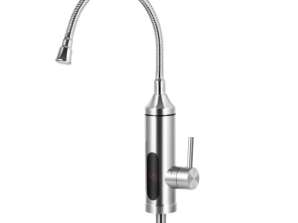 Ohřívač vody Voltz V57100EW, 3300W, flexibilní výtokový kohout, do 60°C, instalace na desku, nerezová ocel