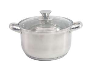 Cooking pot Rosberg Premium RP51210M26, 26 cm, 7.8 liters, Lid, Induction, Stainless Steel