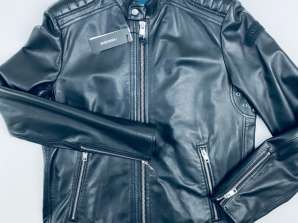 Elegante chaqueta de cuero Diesel L-Shiro-WH - Ropa de abrigo clásica de moda para hombre