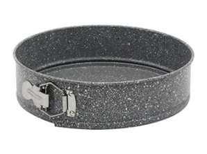 Molde de cozimento de anel com fundo removível Voltz V51223GB20, 20 cm, aço carbono, revestimento antiaderente de mármore, cinza