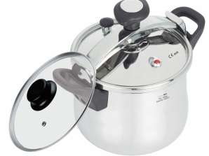 Pressure Cooker Rosberg R51311A5, 5 liters, 2 Lids, Induction, Triple-layer Bottom, Stainless Steel