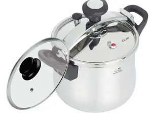 Pressure Cooker Rosberg R51311A9, 9 liters, 2 Lids, Induction, Triple-layer Bottom, Stainless Steel