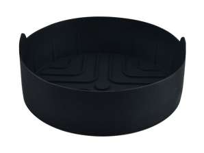 Panier à moule en silicone pour friteuse à air Rosberg R51980RS, rond, 18,8 x 5,5 cm, noir