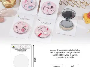 Cosmetic Design Portable Double Sided Folding Cosmetic Mirror Feminine Gift. Mini Compact Makeup Mirror