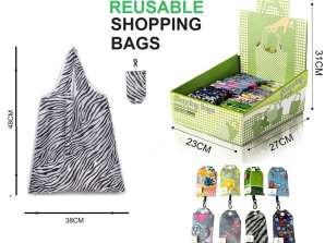 Bolsas de compras Fantasy - 48 cm x 38 cm Plegables, lavables, reutilizables - Bolsa de supermercado grande reutilizable de tela impermeable
