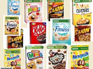Copos de maíz Nestlé - Nesquick, KitKat, Lion, Cini-Minis