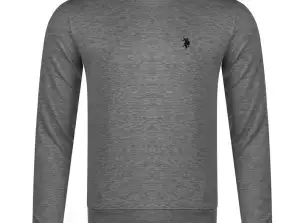 Lager sweatshirts av US Polo Assn. Hetteløs grå og marineblå