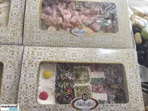 Assorted Turkish Delight 1000g Box - Premium Chocolate Varieties in Bulk