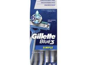 Gillette Blue3 wegwerpscheermes (4 stuks per verpakking)