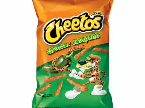 Cheetos Jalepino Flavored Snacks, Hot - 226g Pack Size | Available in Bulk - 84 Cases Total